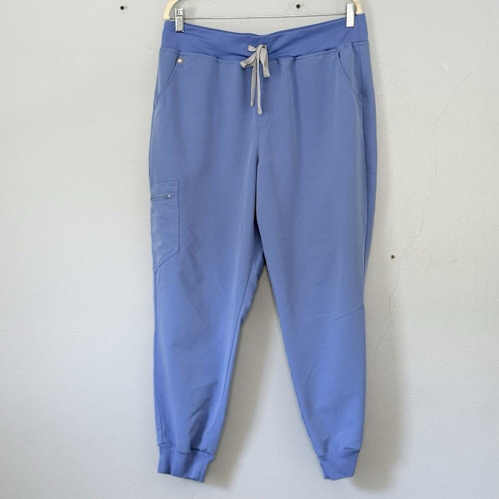 FIGS Scrub Pants XL/P Petite Light Blue Zamora Jogger Ankle Drawstring Pockets